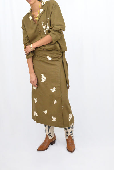 MACHA SKIRT - KHAKI
