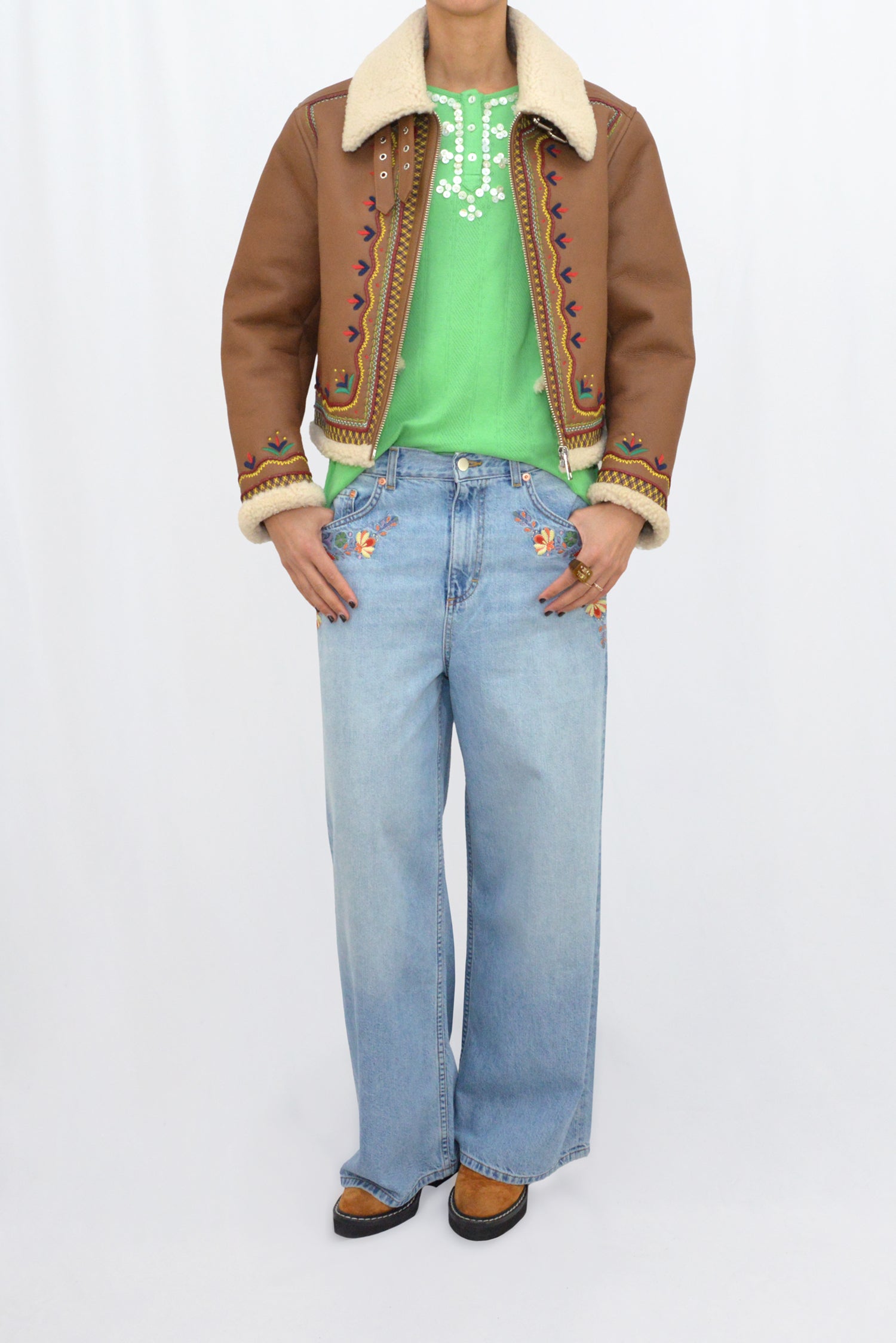 MAVERICK SHORT JACKET - CAMEL