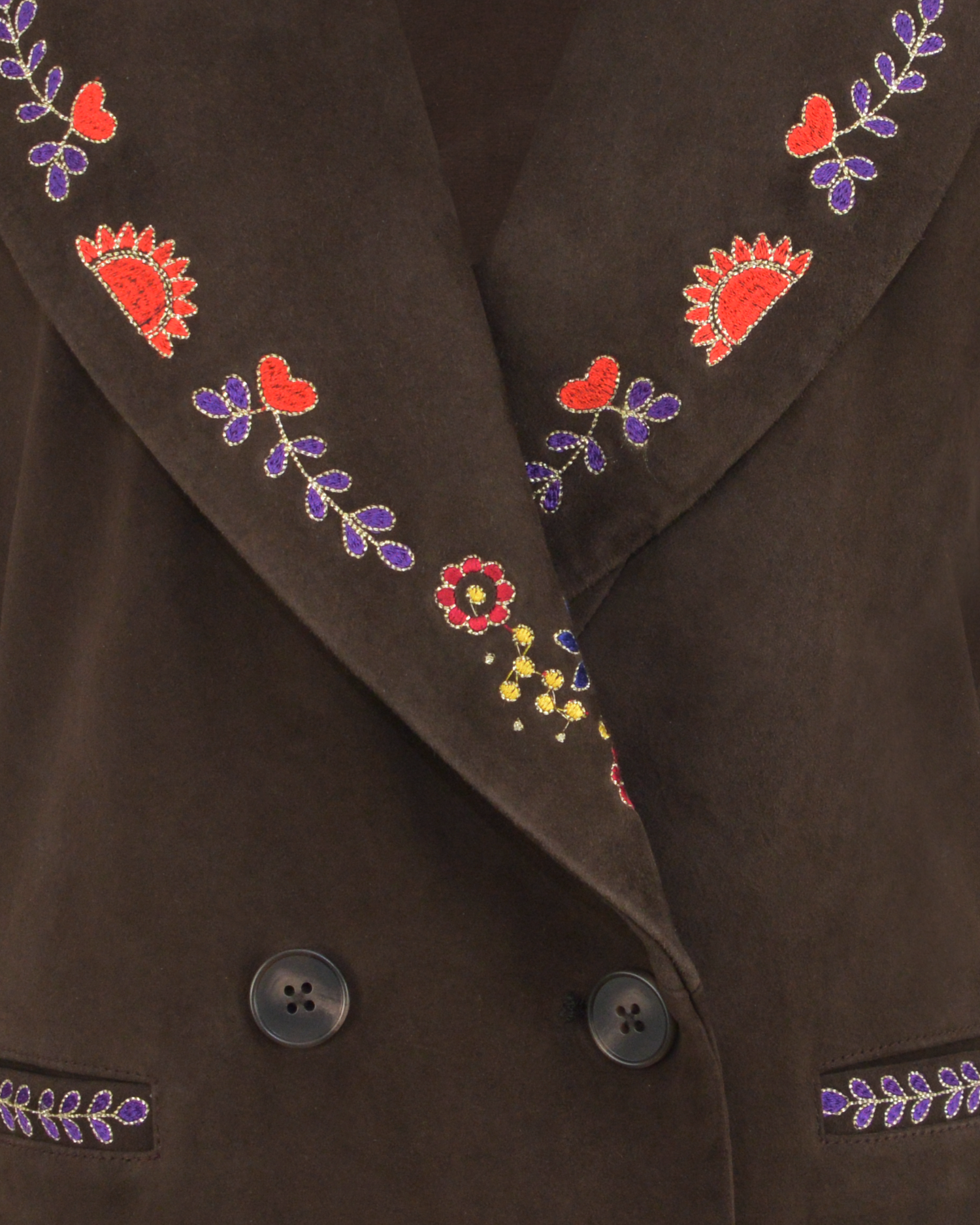 WILD BAR SUEDE JACKET - DARK BROWN