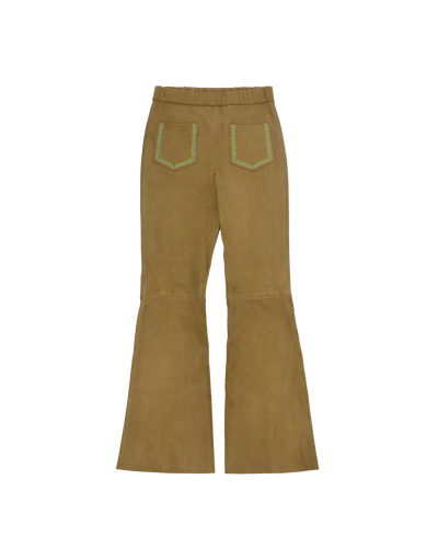 WILD SUEDE STRETCH PANTS - ASH OLIVE