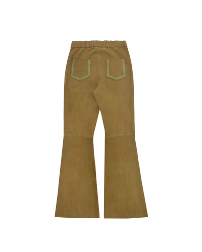 WILD SUEDE STRETCH PANTS - ASH OLIVE