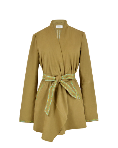WILD SUEDE JACKET - OLIVE