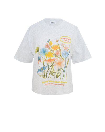 ETERNAL BLOOM TEE - GREY