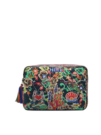 AURA BIG POUCH - TERRACOTA & BLACK
