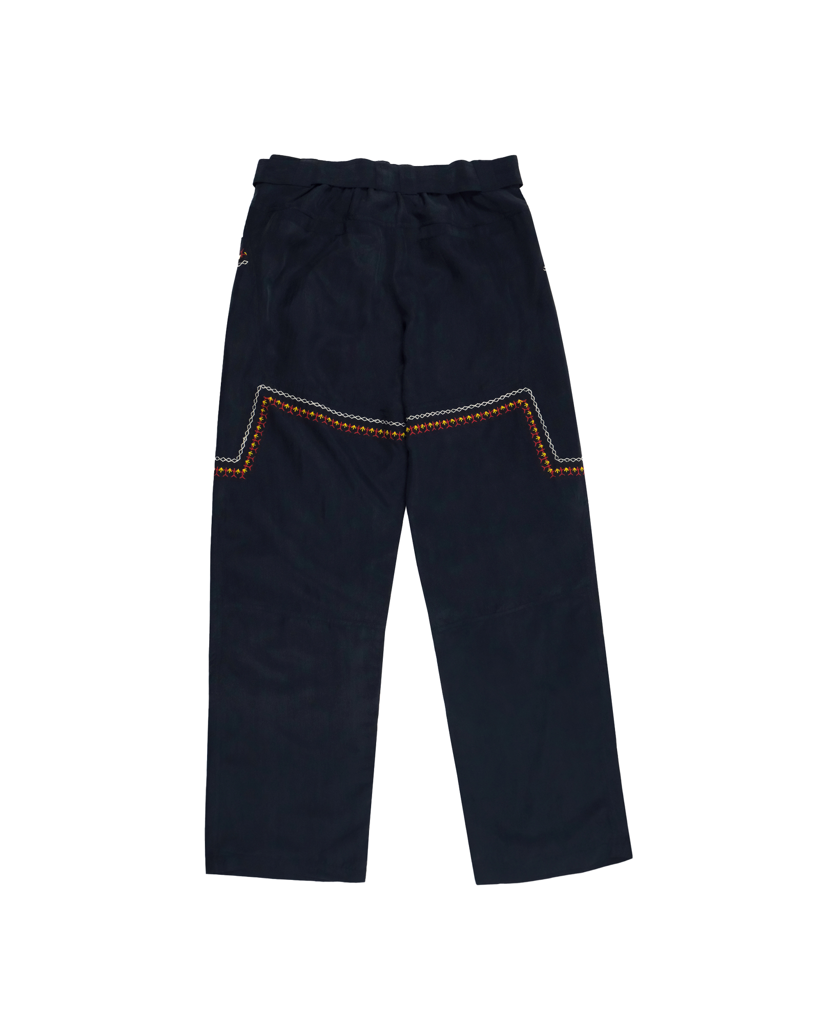BHUTAN SILK NAVY PANTS