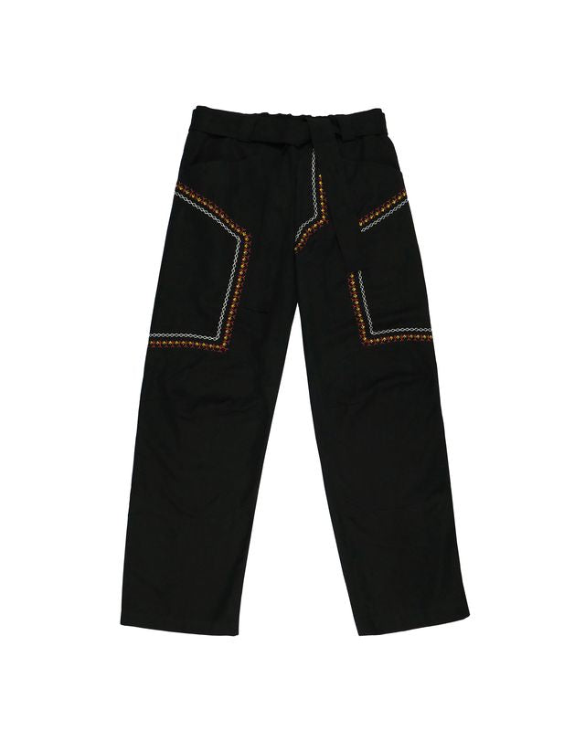 BHUTAN COTTON BLACK PANTS