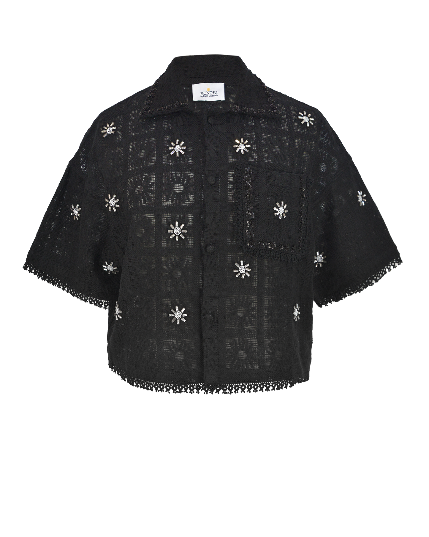 CRYSTAL SHIRT - BLACK