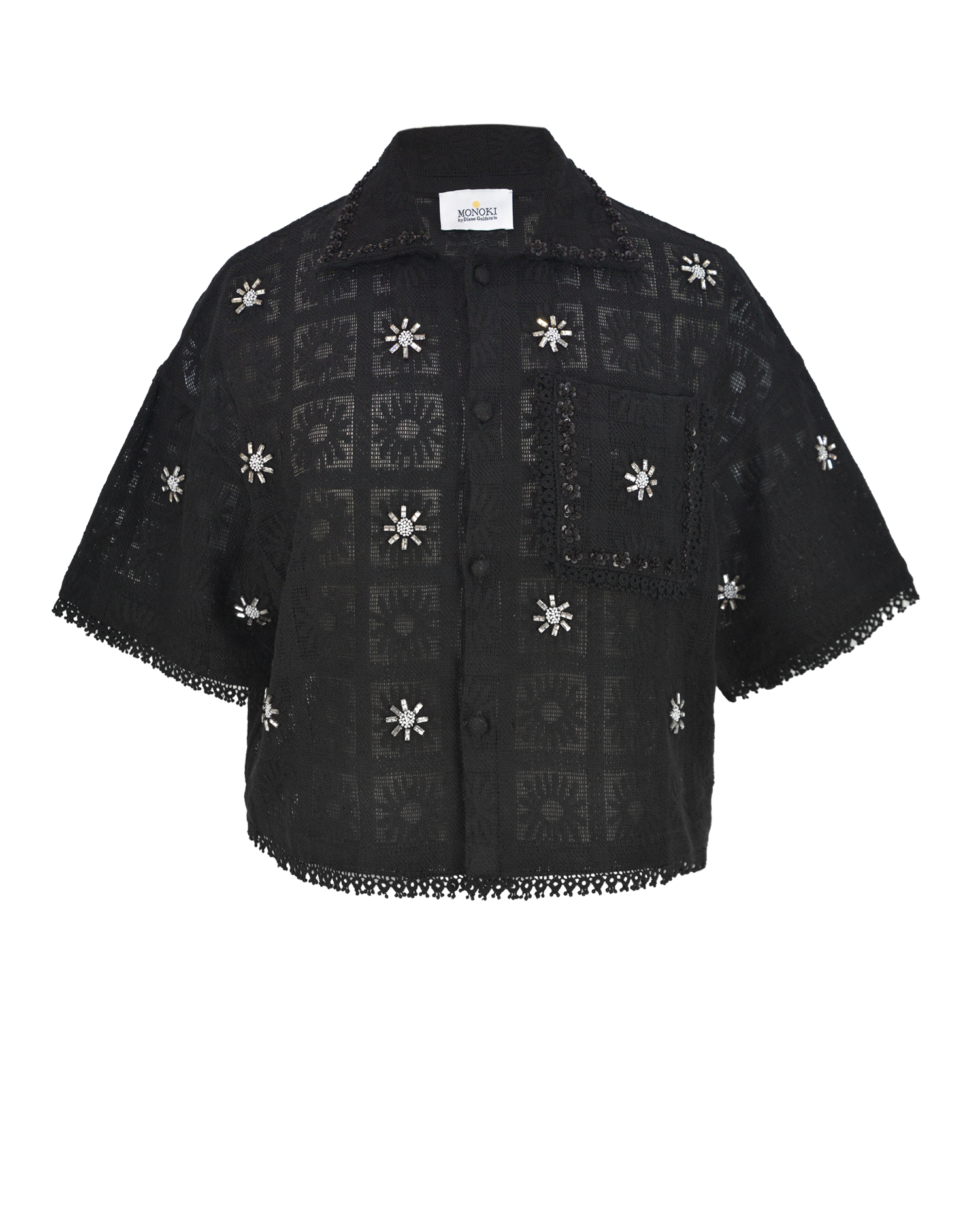 CRYSTAL SHIRT - BLACK
