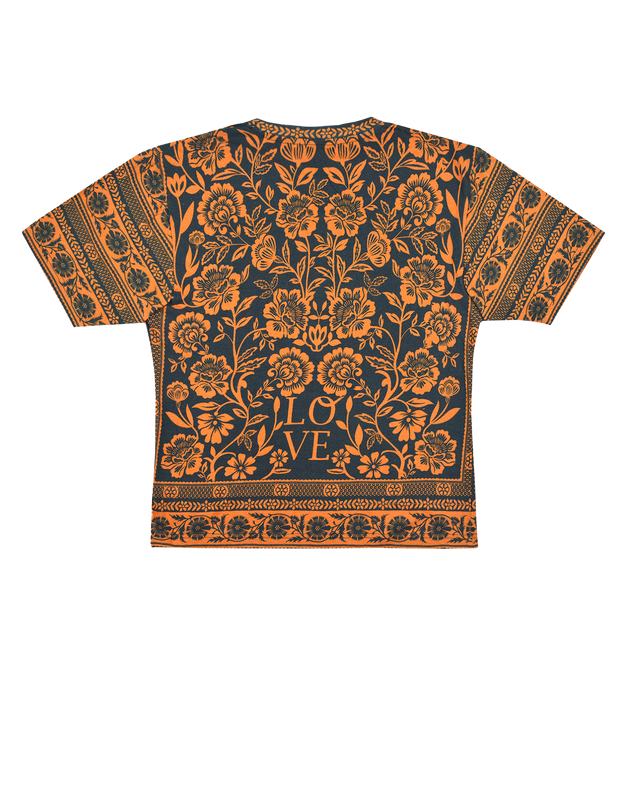 FLOWER BLOOM TEE - DARK GREEN