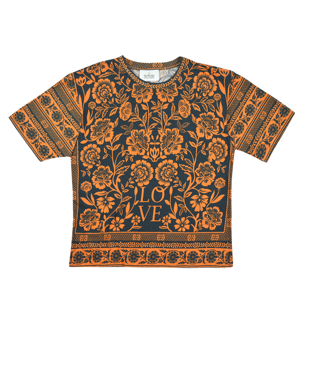 FLOWER BLOOM TEE - DARK GREEN