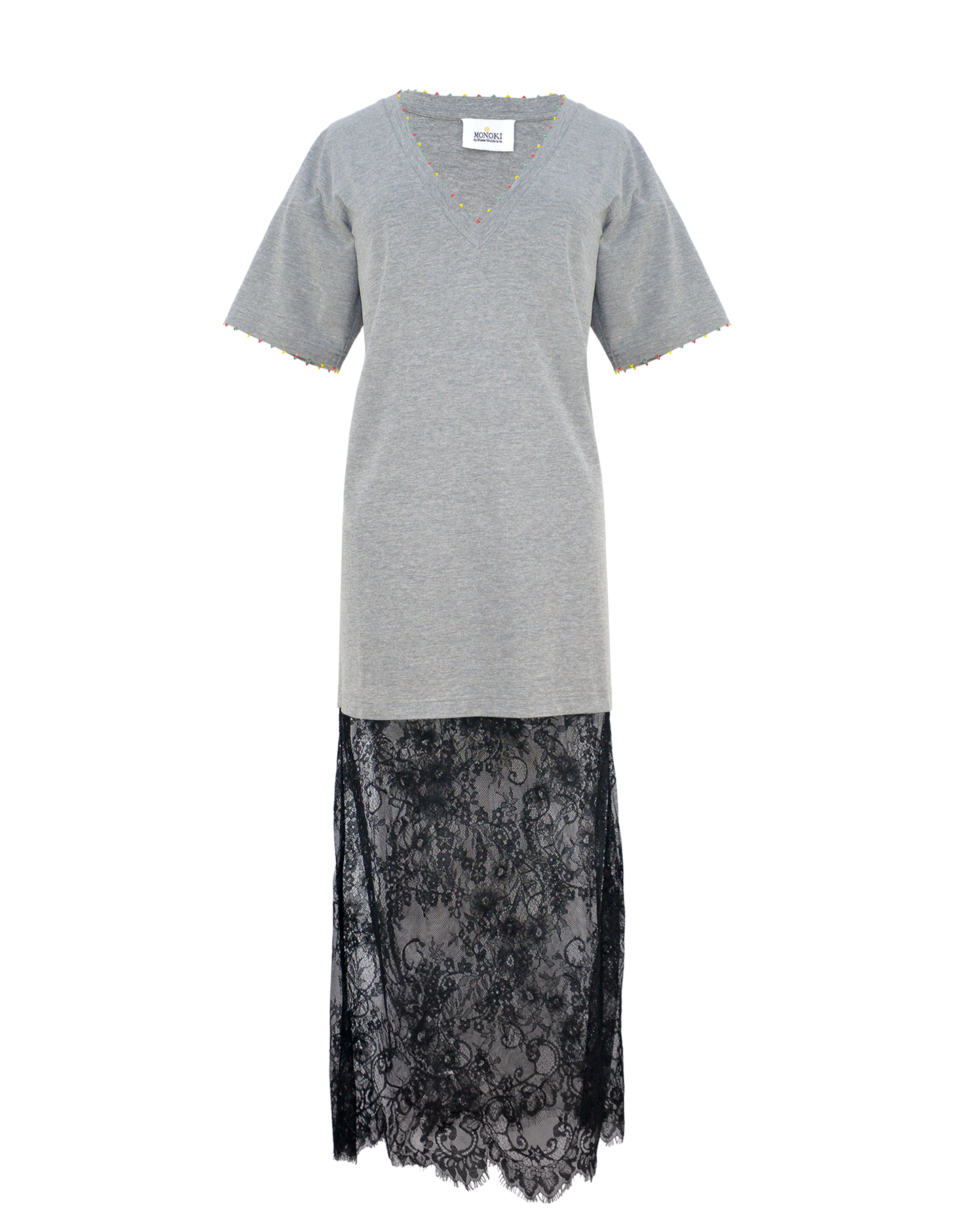 GODDESS DRESS LONG - LIGHT GREY