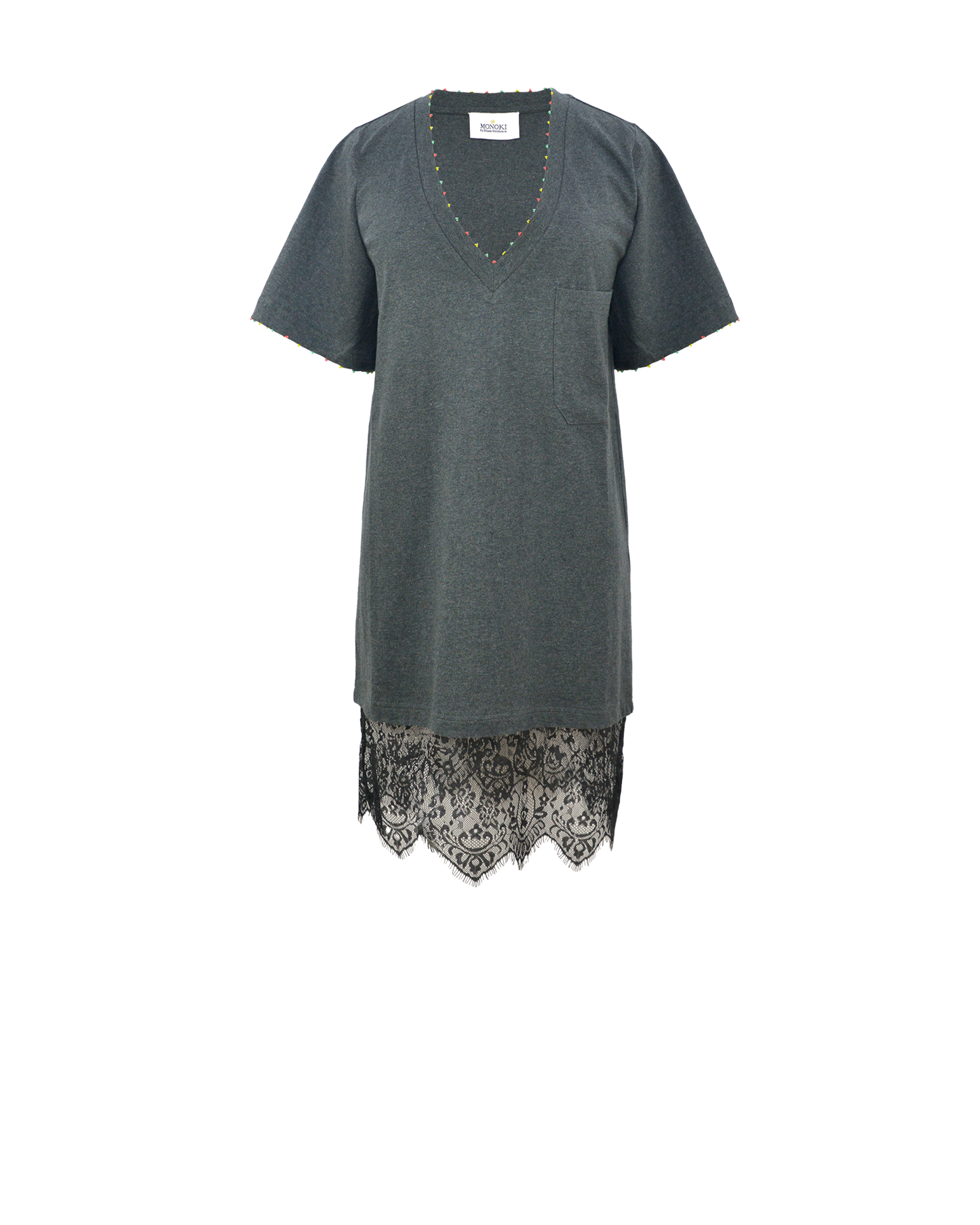GODDESS DRESS SHORT - DARK GREY