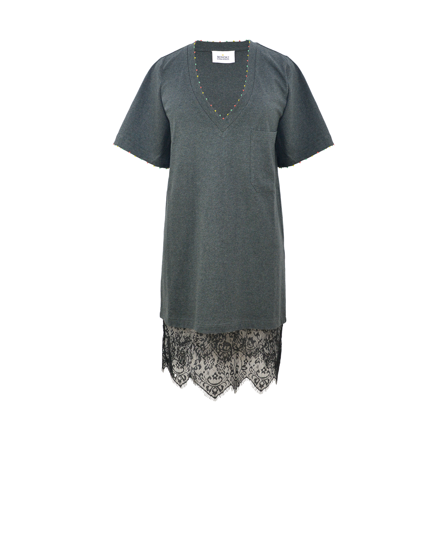 GODDESS DRESS SHORT - DARK GREY