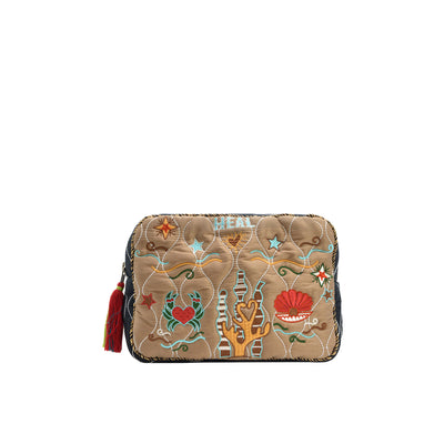 HEAL BIG POUCH - MINT & TAUPE