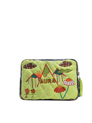 HEAL BIG POUCH - MINT & TAUPE