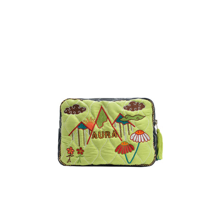 HEAL BIG POUCH - MINT & TAUPE