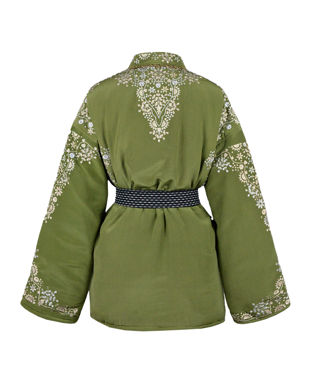 HOPE SILK KIMONO - KHAKI