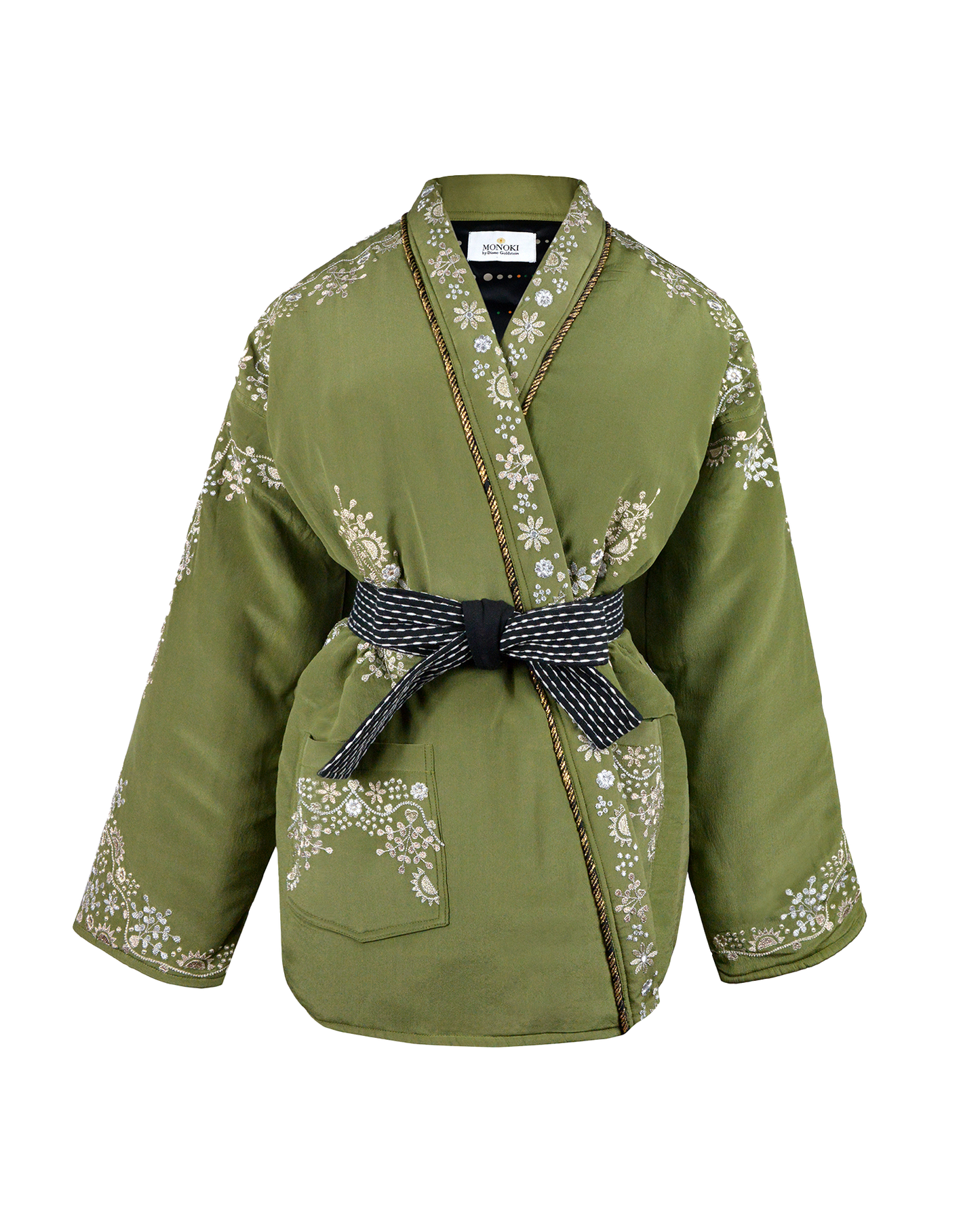 HOPE SILK KIMONO - KHAKI