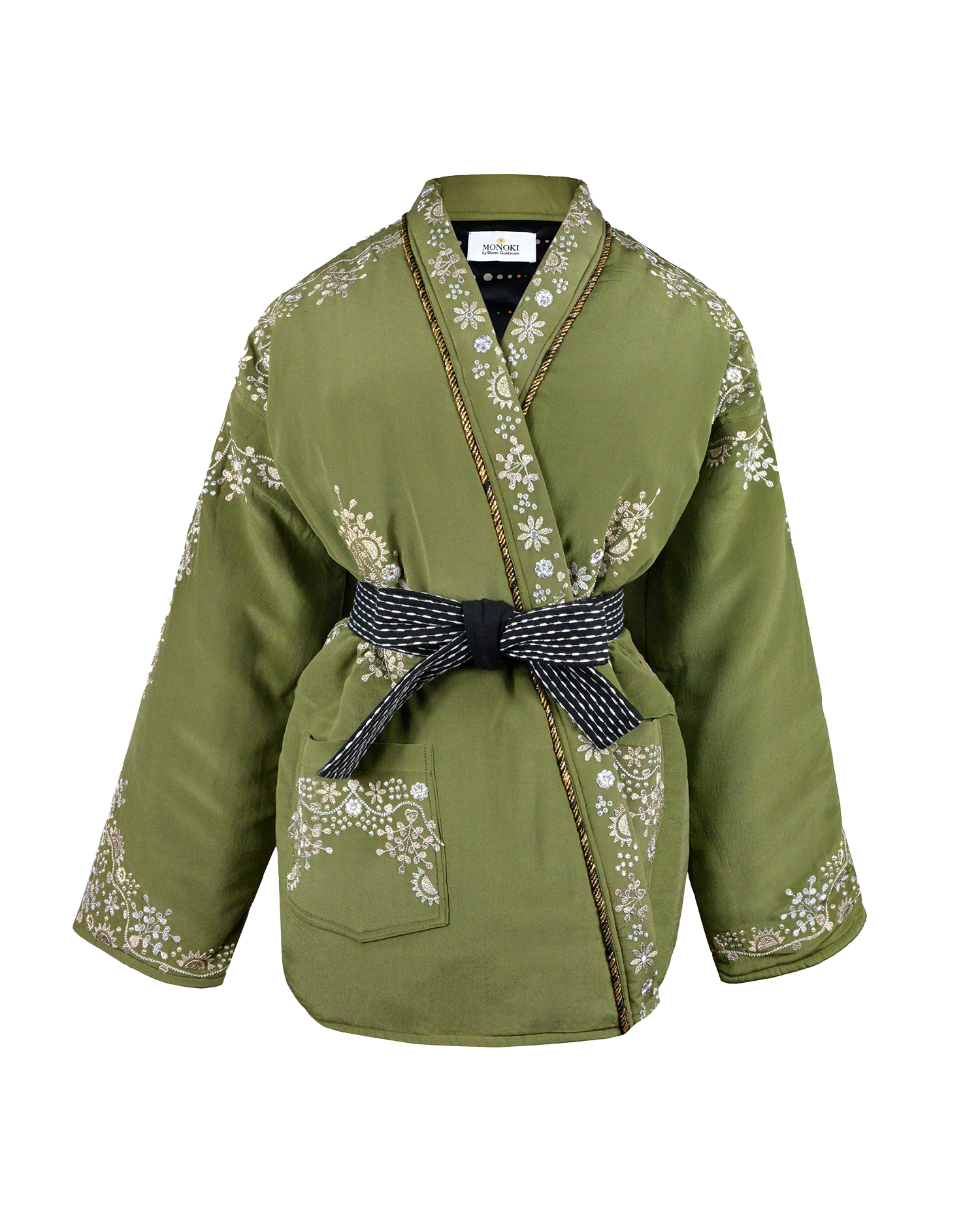 HOPE SILK KIMONO - KHAKI