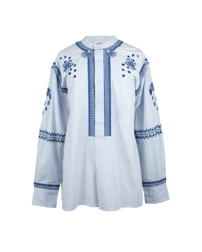 LION OXFORD BLUE STRIPES SHIRT