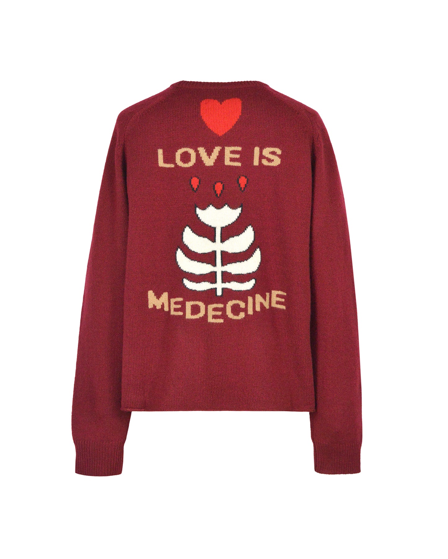 LOVE SWEATER - BURGUNDY