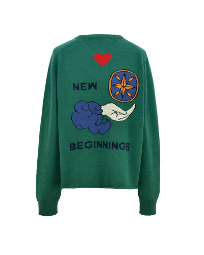 NEW BEGINNINGS SWEATER - GREEN