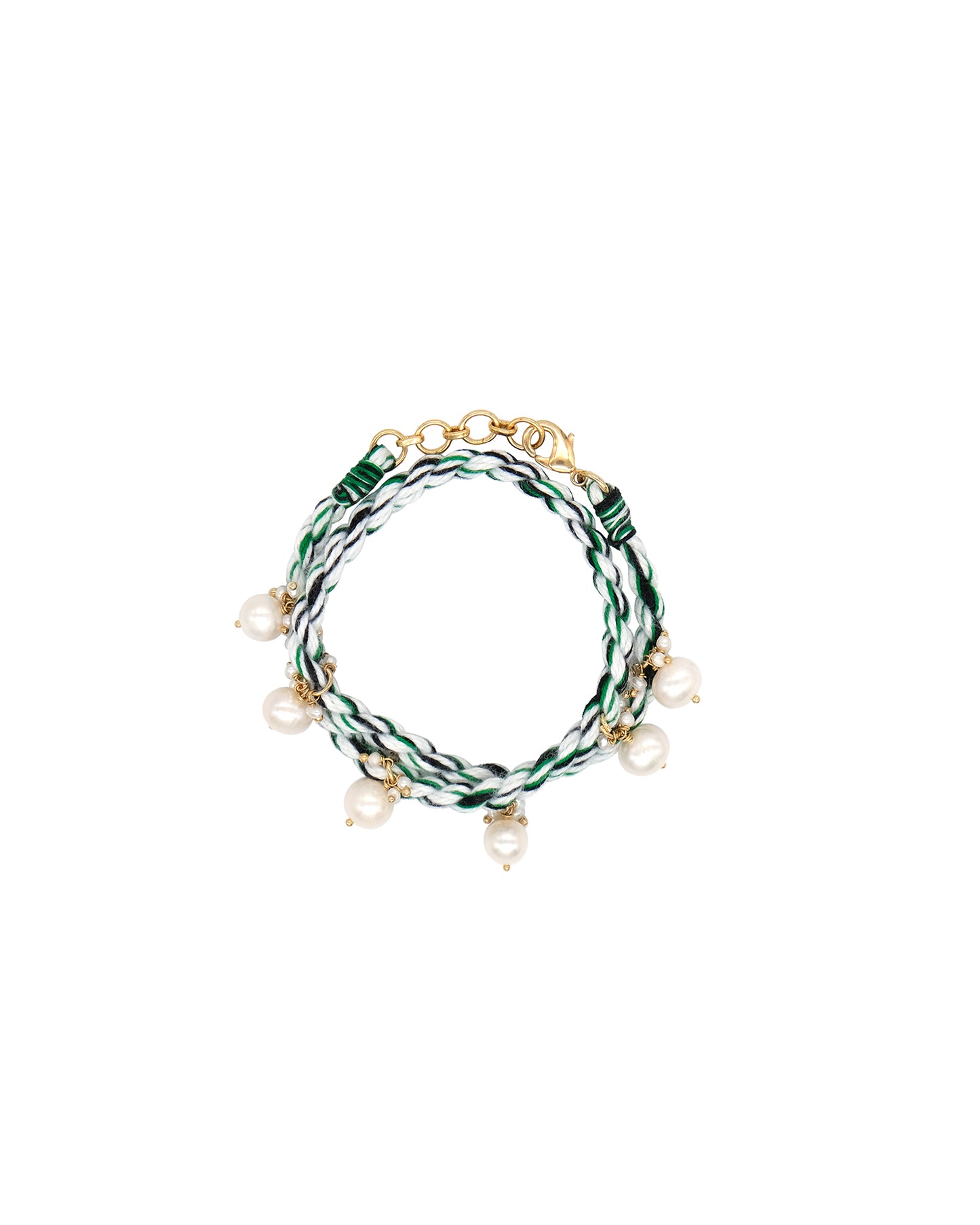 PEARL JAM BRACELET - GREEN WHITE