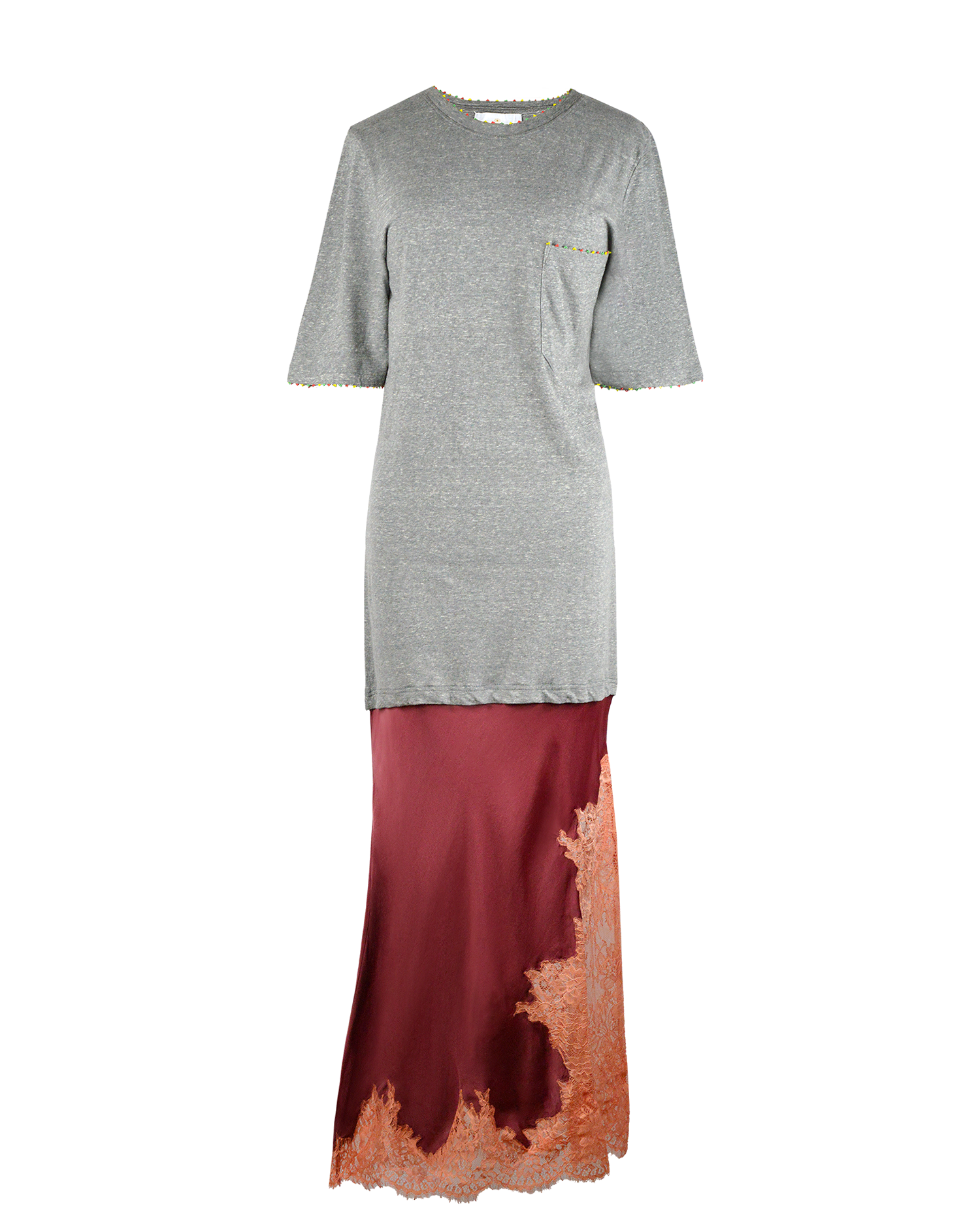 PIZZA DRESS - BURGUNDY