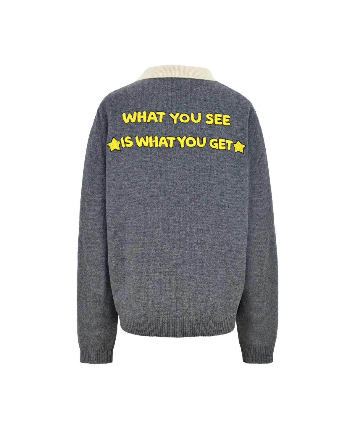 POLO SWEATER - GREY