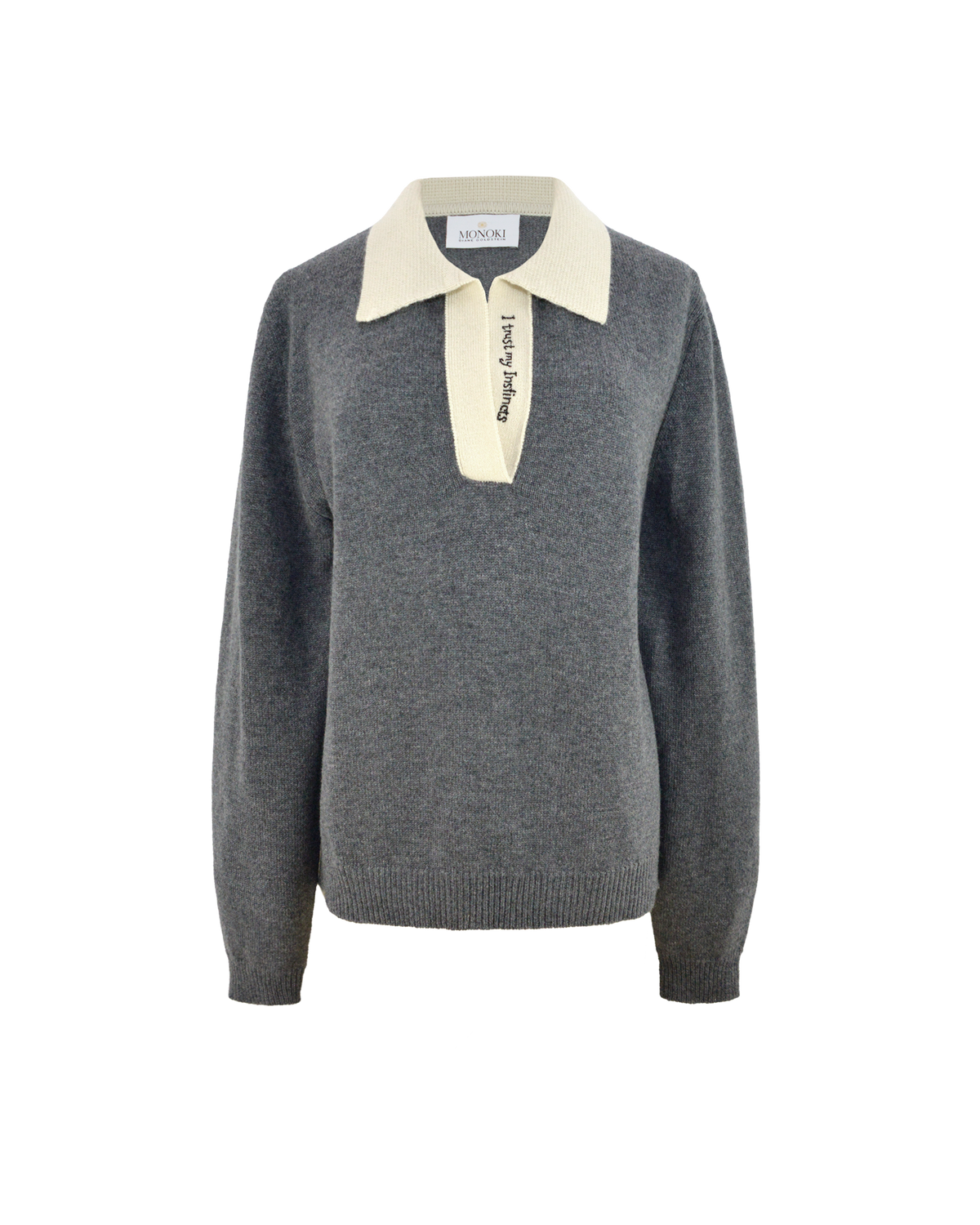 POLO SWEATER - GREY