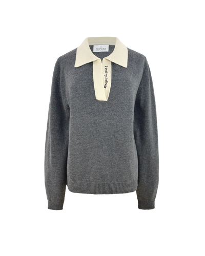 POLO SWEATER - GREY