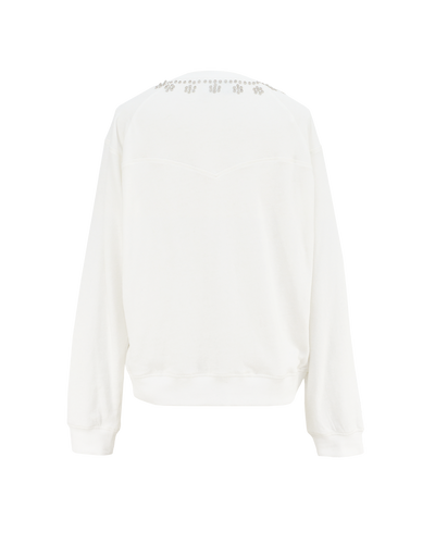 SNAP SWEATSHIRT - WHITE