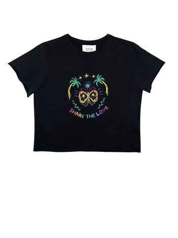 SCRIBBLE SHARE THE LOVE BLACK TEE SHIRT