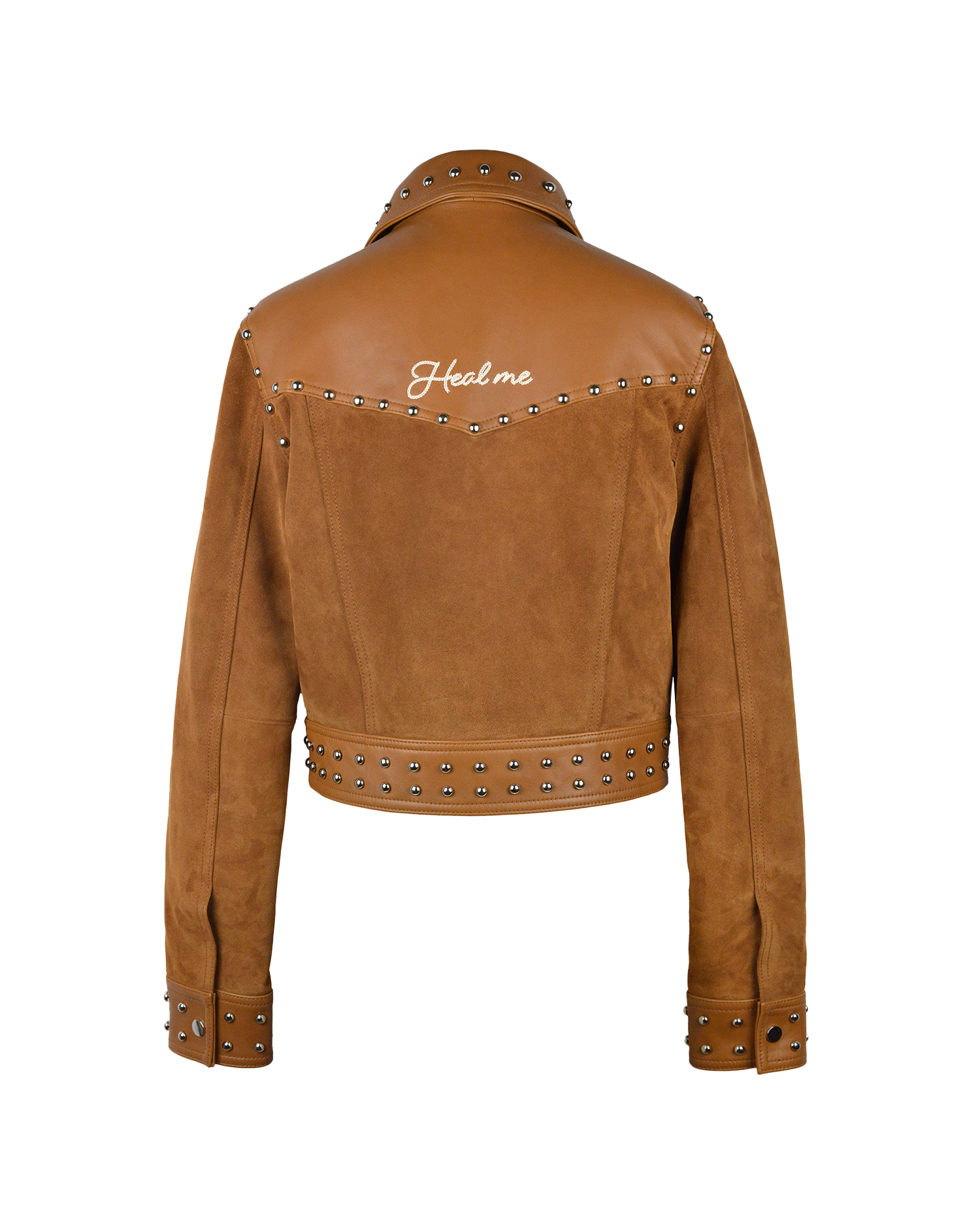 STUDS JACKET - COGNAC