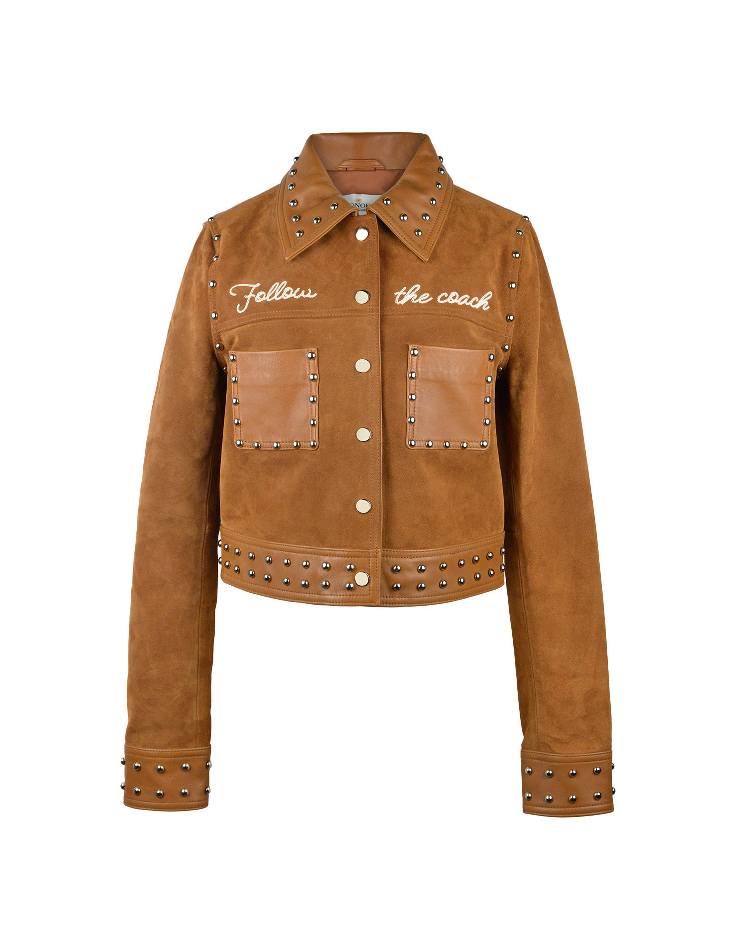 STUDS JACKET - COGNAC