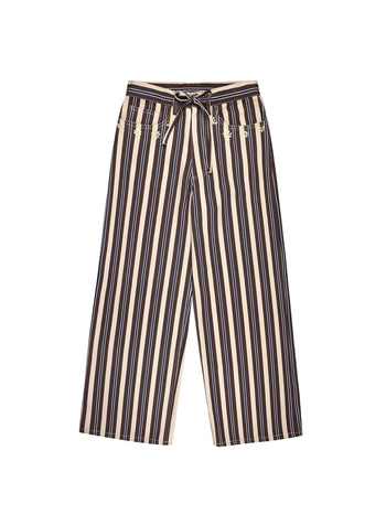 VEGAS PANTS - ECRU/BROWN