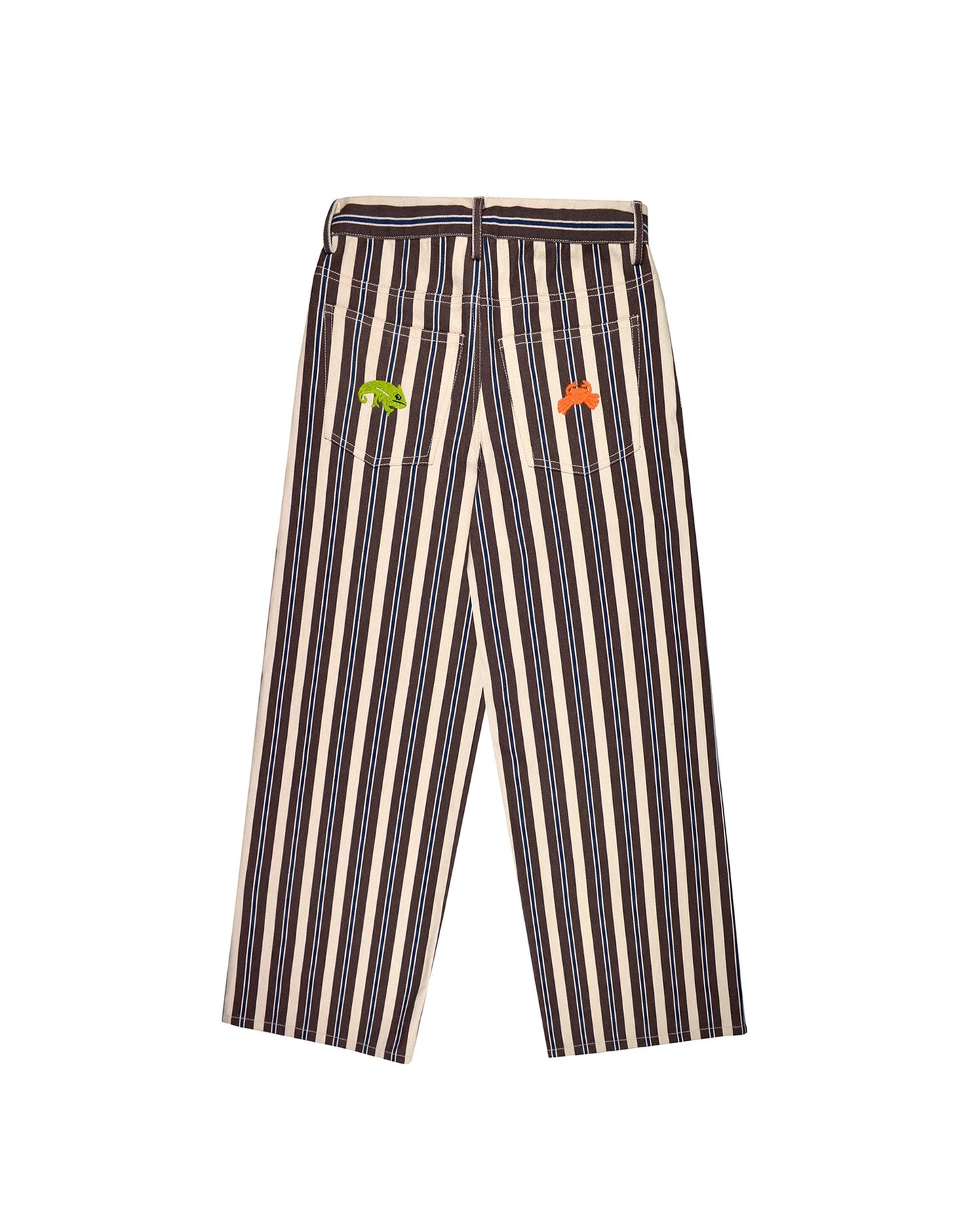 VEGAS PANTS - ECRU/BROWN