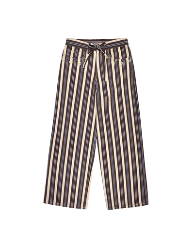 VEGAS PANTS - ECRU/BROWN