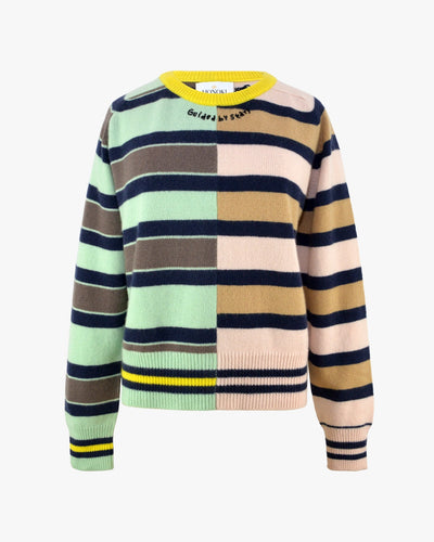 DECALE SWEATER - MINT/ PINK