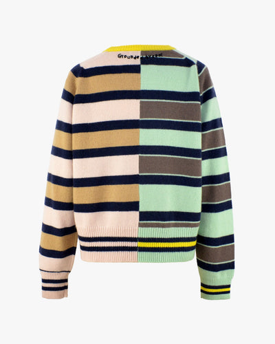 DECALE SWEATER - MINT/ PINK