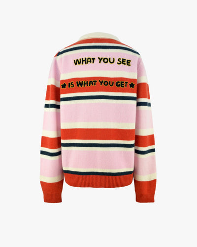 POLO SWEATER - PINK
