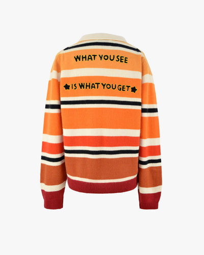 POLO SWEATER - ORANGE