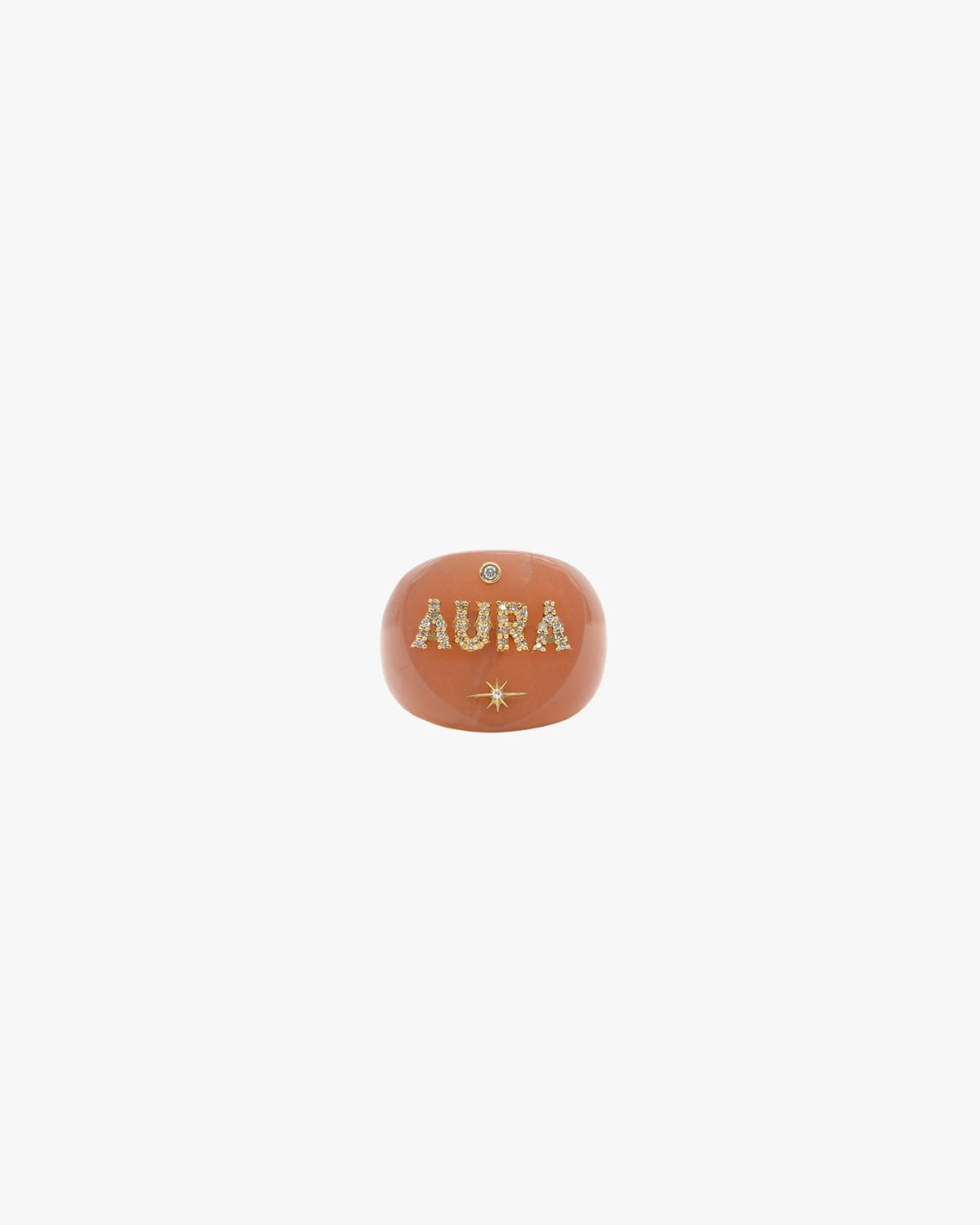 AURA RING - PEACH MOONSTONE